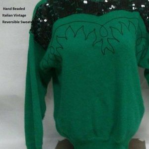 angora beaded sweater venice italy vintage
